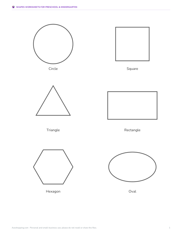 Preview of Printable Shape Flash Cards